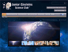 Tablet Screenshot of junioreinsteinsscienceclub.com